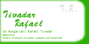 tivadar rafael business card